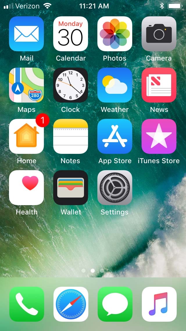 iphone home screen