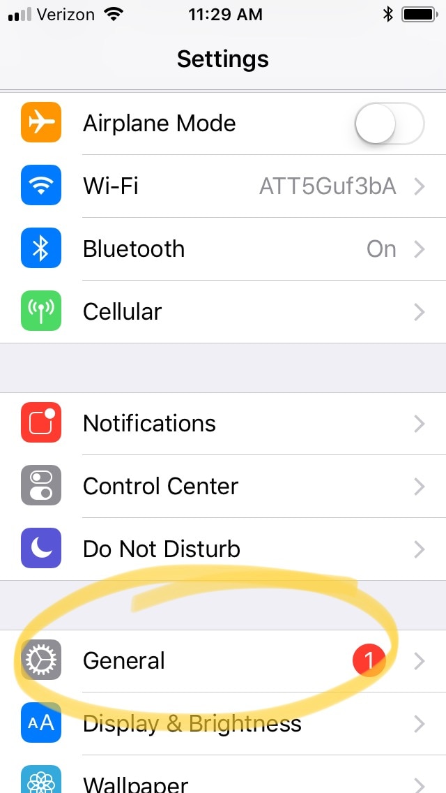 reset iphone settings